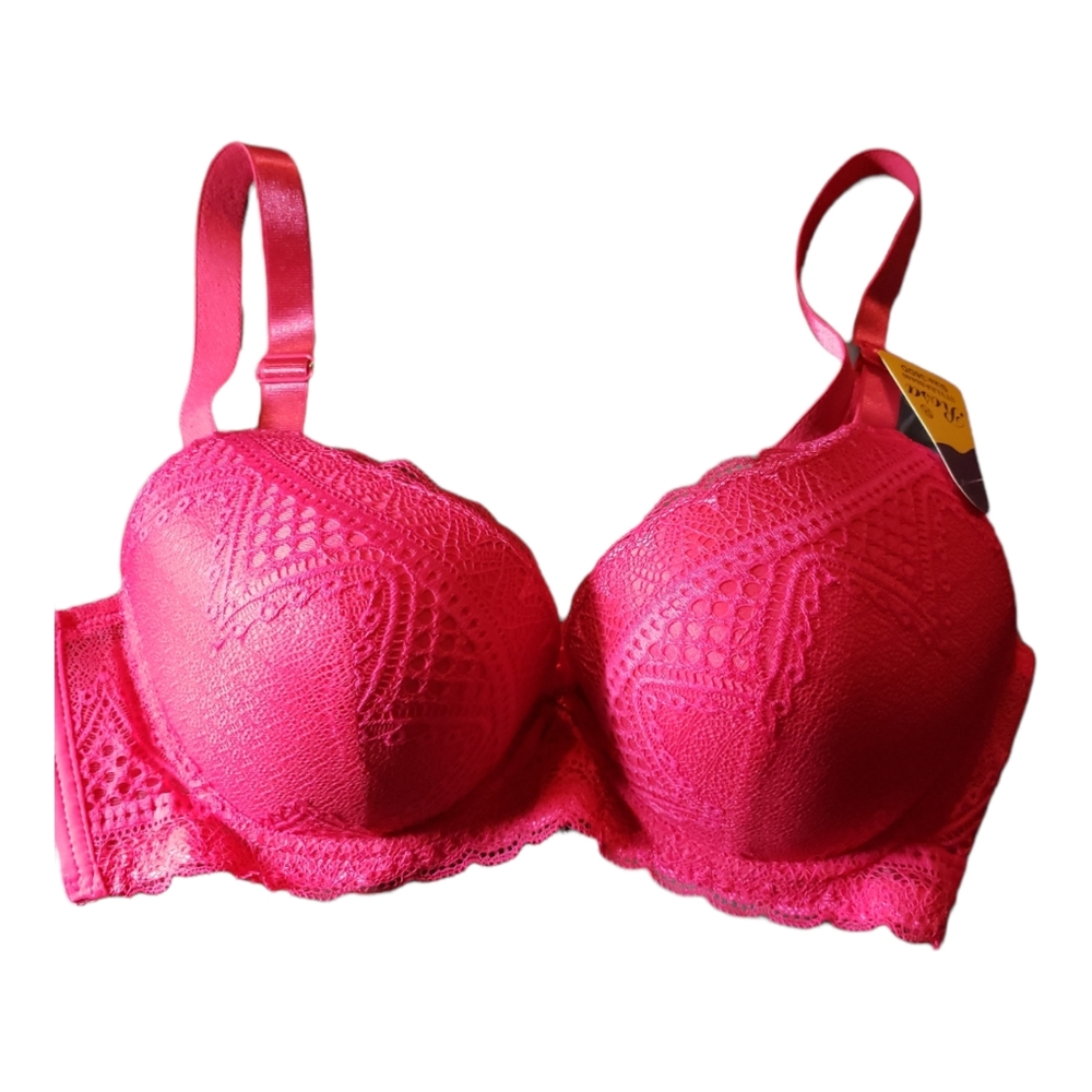 Rosa Hot Pink Lace Bra 36DD NWT